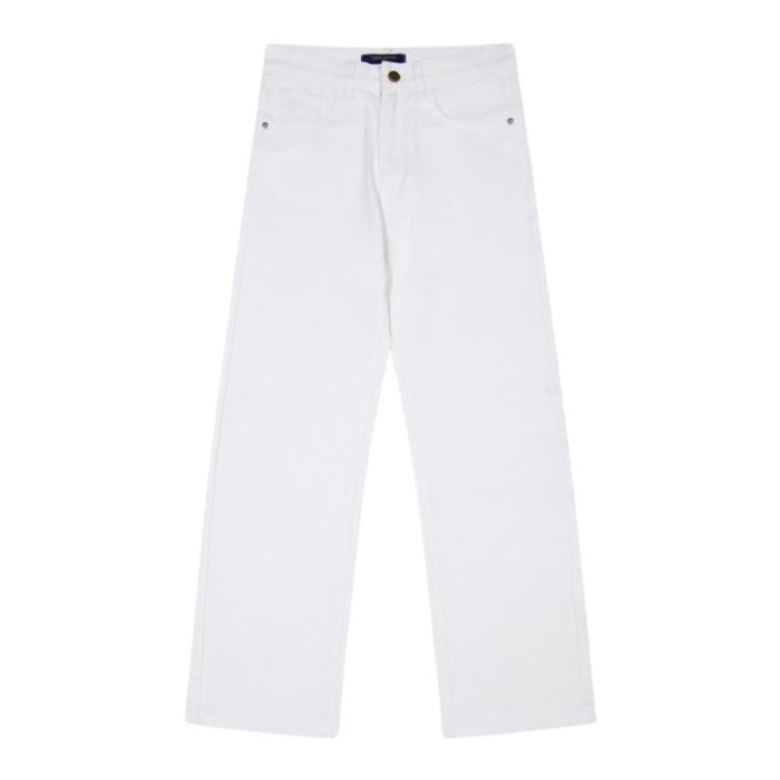 Jeans Louis Vuitton White Monogram Pocket Detailing LV003 - Image 2