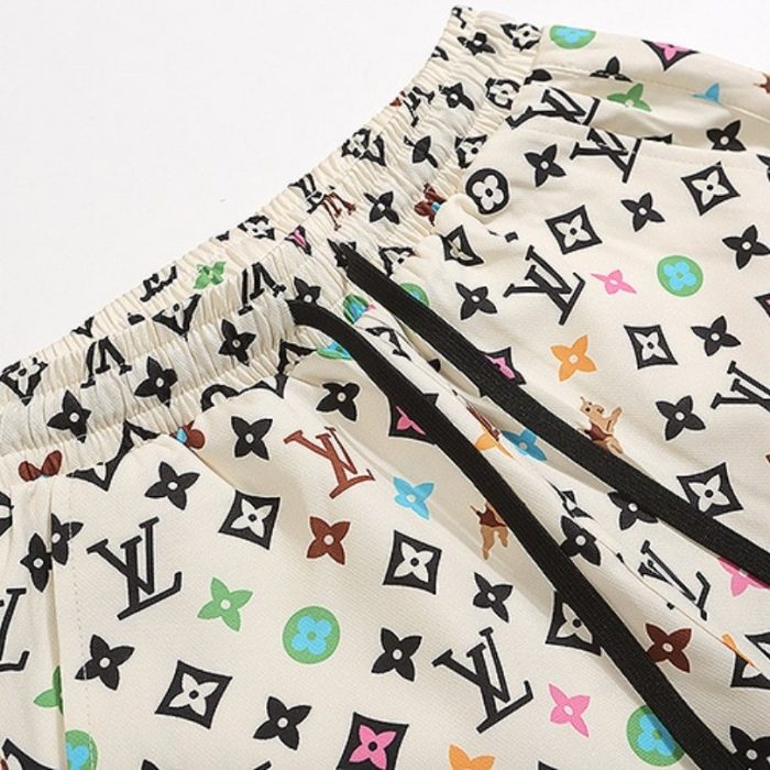 Set Louis Vuitton Multicolor Monogram Shirt and Shorts LV009 - Image 8