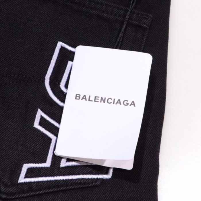Jeans Balenciaga BB Logo Blue BL047 - Image 6