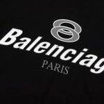 T-shirt Balenciaga Paris Double Rings Logo Black BL051 - Image 4
