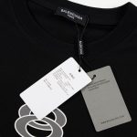T-shirt Balenciaga Paris Double Rings Logo Black BL051 - Image 6