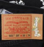 Denim Tears x Levi's Cotton Wreath Jeans Black - Image 8
