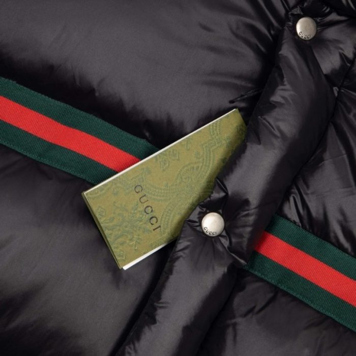 Jacket Gucci Puffer Logo Black GC004 - Image 5