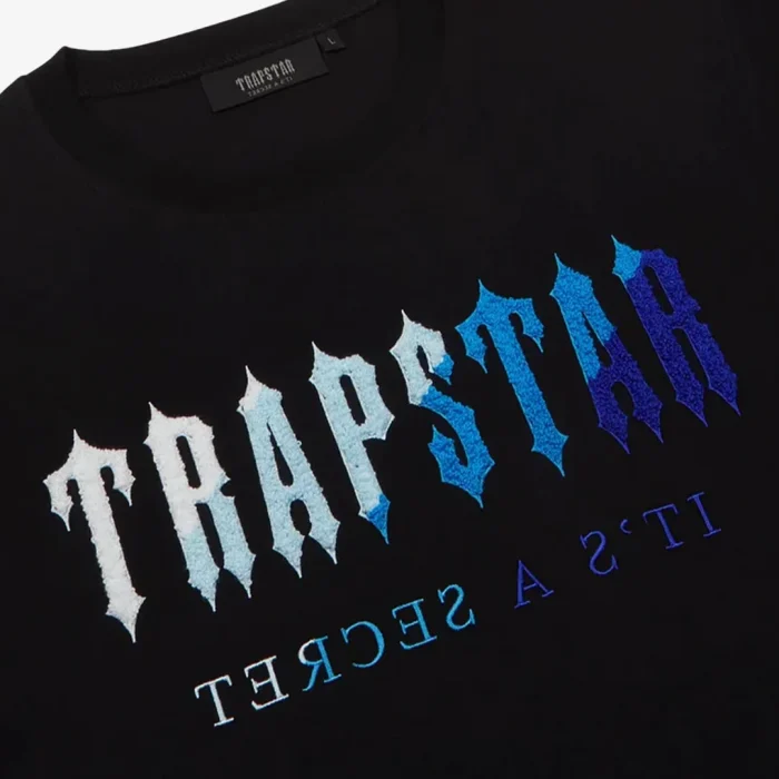 T-shirt Trapstar Trapstar Chenille Black/Blue - Image 2