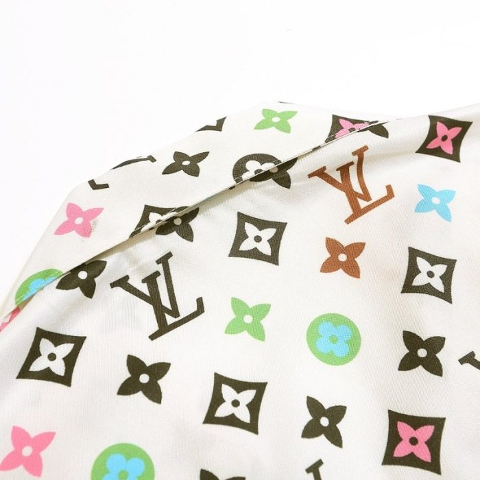 Set Louis Vuitton Multicolor Monogram Shirt and Shorts LV009 - Image 9