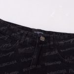 Jeans Balenciaga Signature Print Black BL028 - Image 4