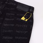 Jeans Balenciaga Signature Print Black BL028 - Image 5