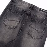 Jeans Balenciaga Striped Black Washed Denim BL032 - Image 5