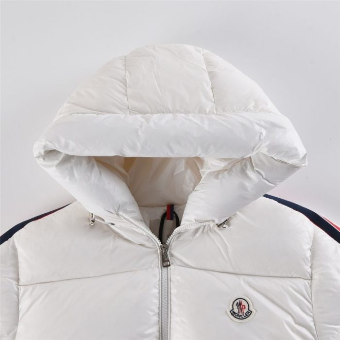 Jacket Puffer Moncler White Hooded MCL014 - Image 4