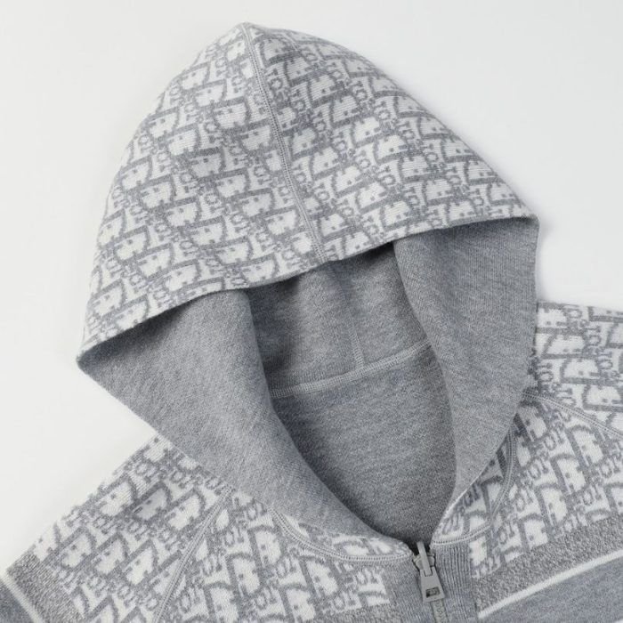 Hoodie Christian Dior Monogram Knit Jacket DO067 - Image 13