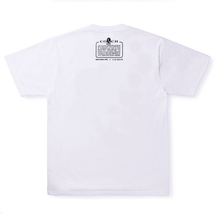 T-shirt BAPE Coach Logo White BP009 - Image 2