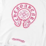 Sweatshirt Chrome Hearts Pink Horseshoe White CH005 - Image 7