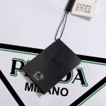 T-shirt Prada Milano Triangle Logo White PD021 - Image 9