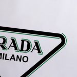 T-shirt Prada Milano Triangle Logo White PD021 - Image 4