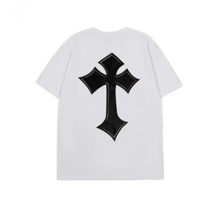 T-shirt Chrome Hearts Large Cross White Logo CH016 - Image 2