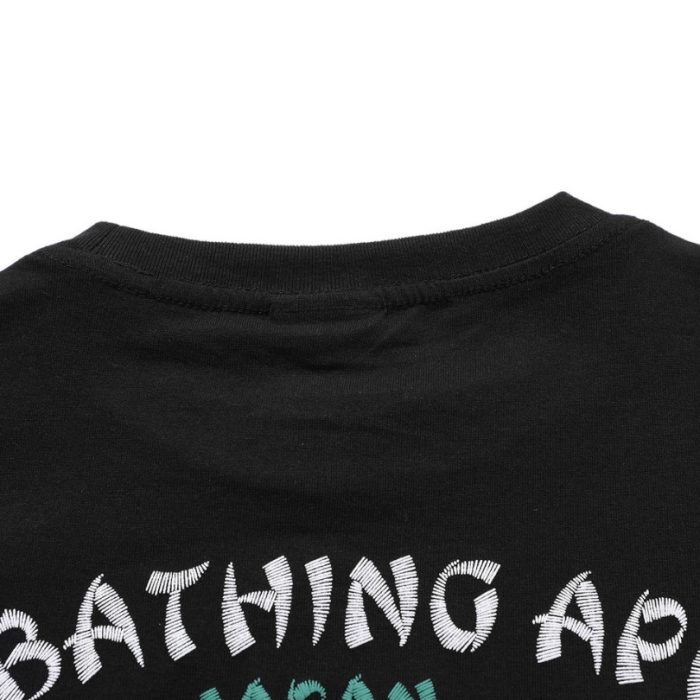 T-shirt BAPE Japan Map Embroidery Black BP010 - Image 7
