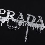 T-shirt Prada Milano Black Drip Logo PD035 - Image 4