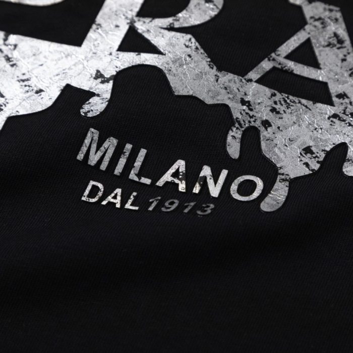 T-shirt Prada Milano Black Drip Logo PD035 - Image 5