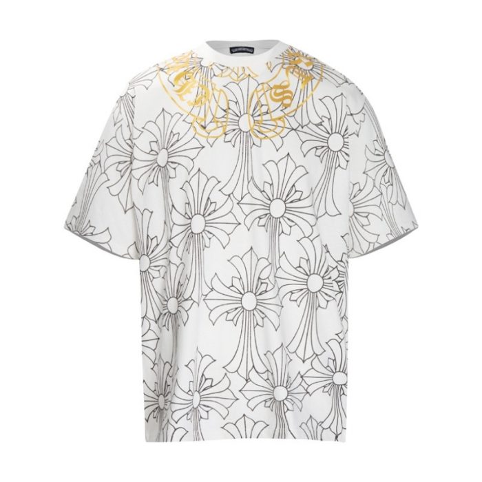 T-shirt Chrome Hearts Cross Pattern White CH001 - Image 4