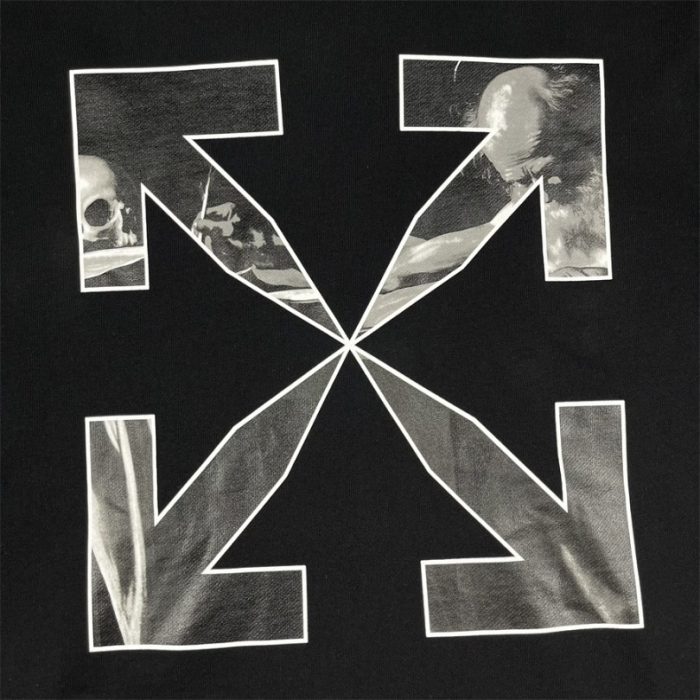 Hoodie Off-White Arrows Skull Black OFF011 - Image 5