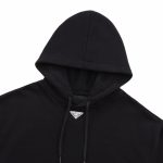 Hoodie Prada Milano Logo Black PD009 - Image 5