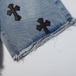 Shorts Chrome Hearts Black Cross Denim CH056 - Image 10