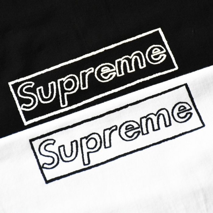 T-shirt Supreme Box Logo Outline White SP026 - Image 5