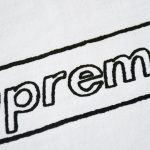 T-shirt Supreme Box Logo Outline White SP026 - Image 4