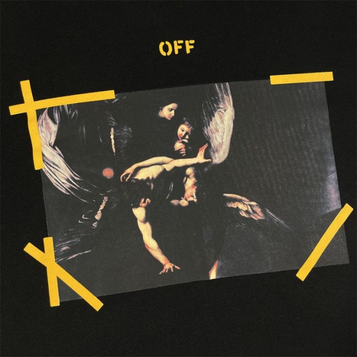 Hoodie Off-White Black with Yellow Arrows OFF009 - Image 5