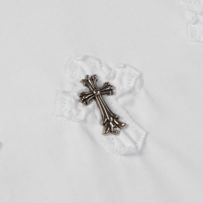 T-shirt Chrome Hearts White Cross Embroidery CH030 - Image 6