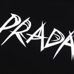 T-shirt Prada Black Graphic Logo PD038 - Image 4