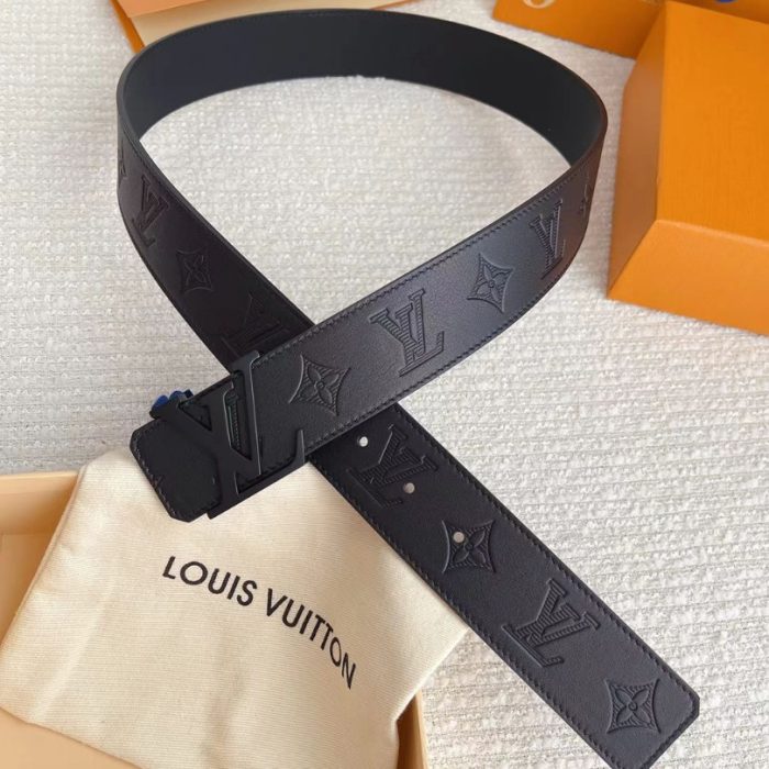 Louis Vuitton LV Monogram Belt Black LV044 - Image 8