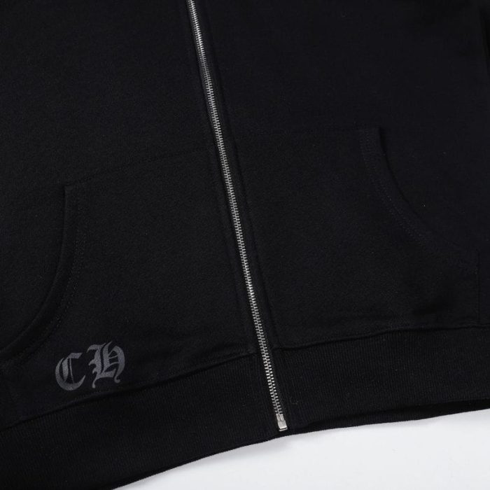 Hoodie Chrome Hearts Black Red Embroidered CH081 - Image 8