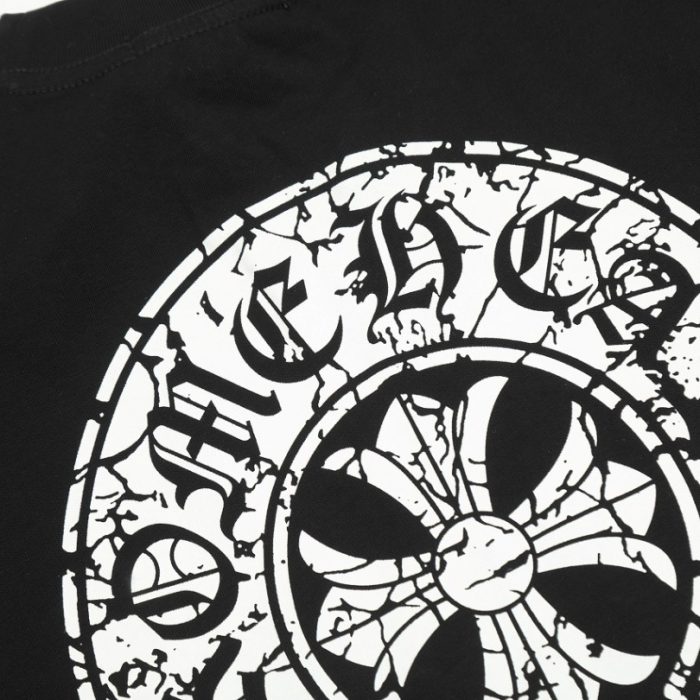 T-shirt Chrome Hearts Horseshoe Black Logo CH014 - Image 7