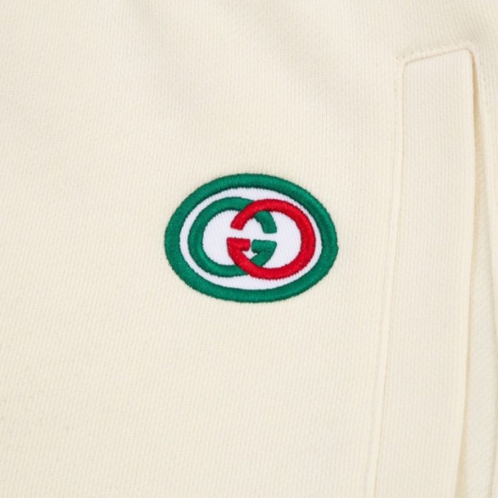 Shorts Gucci Beige Monogram Trim GC090 - Image 4