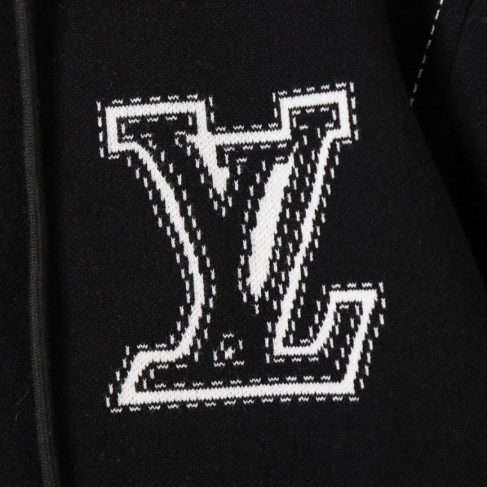 Hoodie Louis Vuitton LV Embroidered Zip-Up LV056 - Image 4