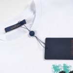 T-shirt Louis Vuitton Blue Graffiti White Logo LV021 - Image 8