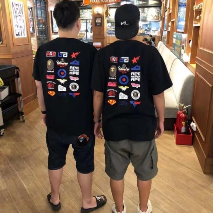T-shirt BAPE Multi-Logo Black BP004 - Image 18