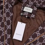 Jacket Gucci Monogram Hooded Brown GC098 - Image 10