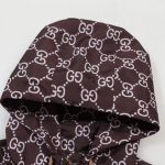 Jacket Gucci Monogram Hooded Brown GC098 - Image 4
