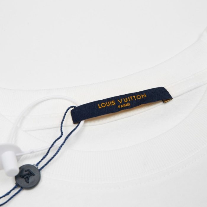T-shirt Louis Vuitton Rope Logo White LV027 - Image 8