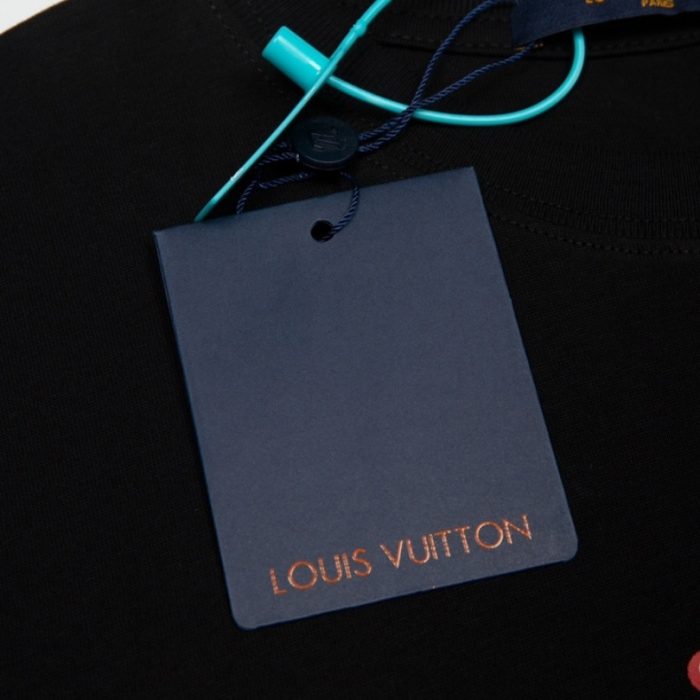 T-shirt Louis Vuitton Very Lovely Black LV017 - Image 8