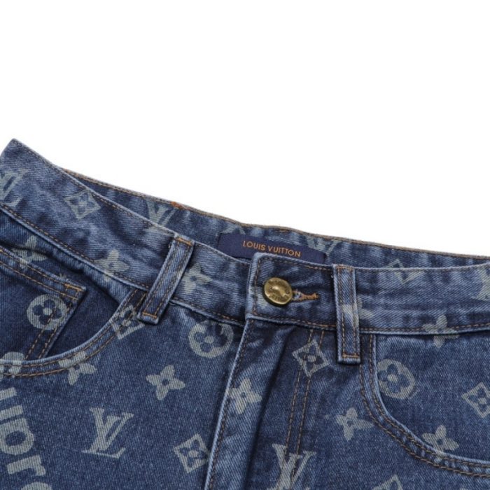 Pants Louis Vuitton x Supreme Monogram Denim LV045 - Image 5