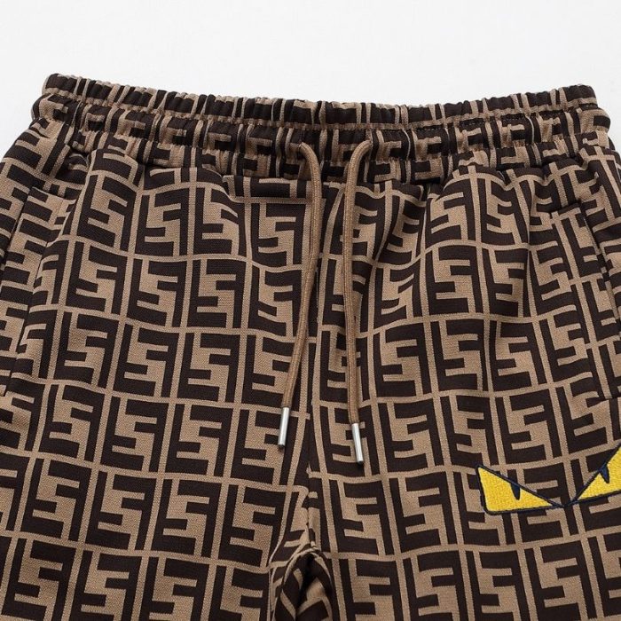 Set Tracksuit Fendi FF Monogram Beige FE006 - Image 6