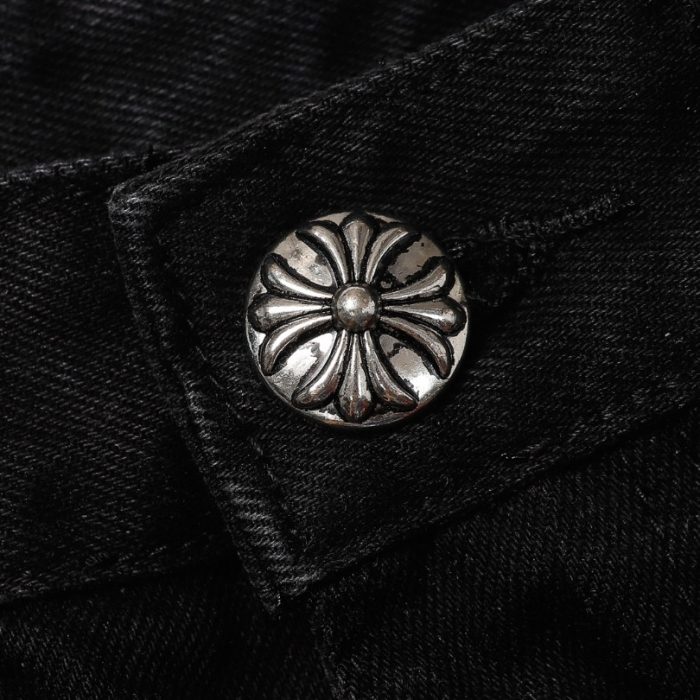Jeans Chrome Hearts Yellow Crosses CH055 - Image 12