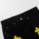 Jeans Chrome Hearts Yellow Crosses CH055 - Image 5