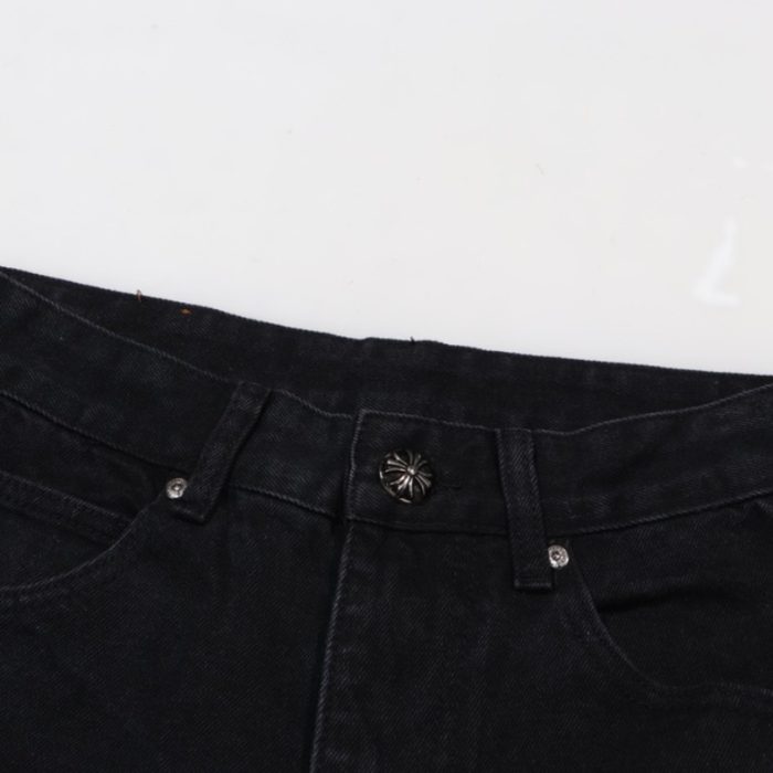 Jeans Chrome Hearts Black White Cross Patch CH025 - Image 12