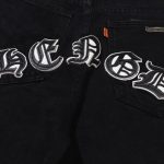 Jeans Chrome Hearts Black White Cross Patch CH025 - Image 5