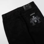 Jeans Chrome Hearts Black Cross Embroidery CH066 - Image 4