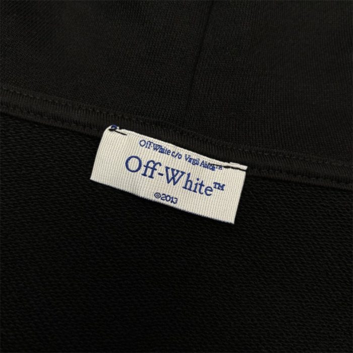 Hoodie Off-White Black Graphic OFF015 - Image 11